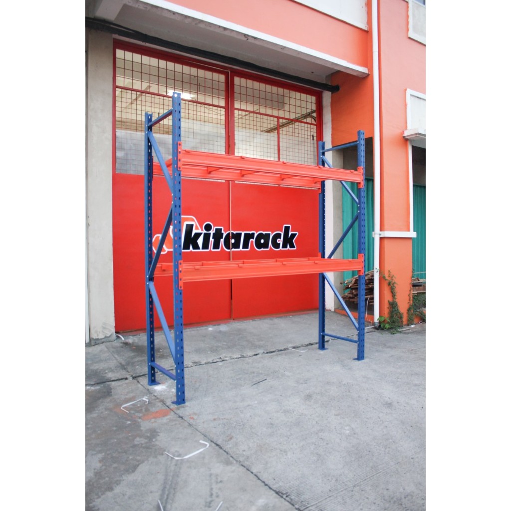 Pallet Rack Heavy Duty KITARACK Rak Palet Besi 2 Layer Kapasitas 2 Ton / Layer Lebar 100cm Tinggi 3M