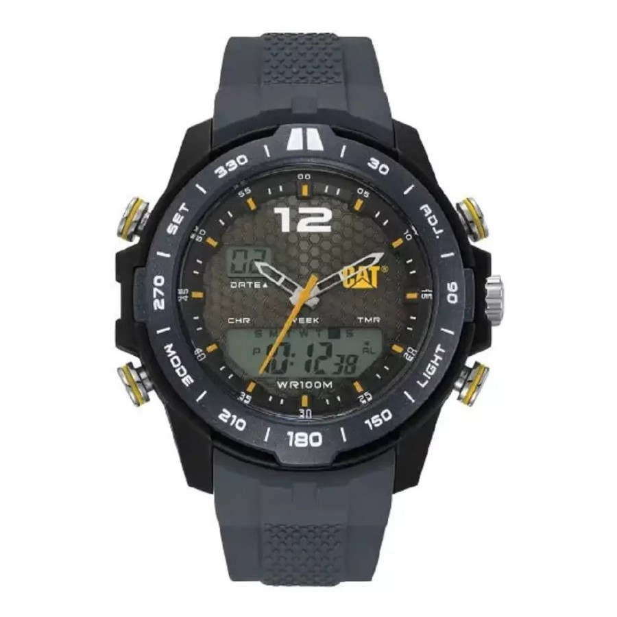 Caterpillar CAT MH.165.25.535 Jam Tangan Pria Dual Time Original