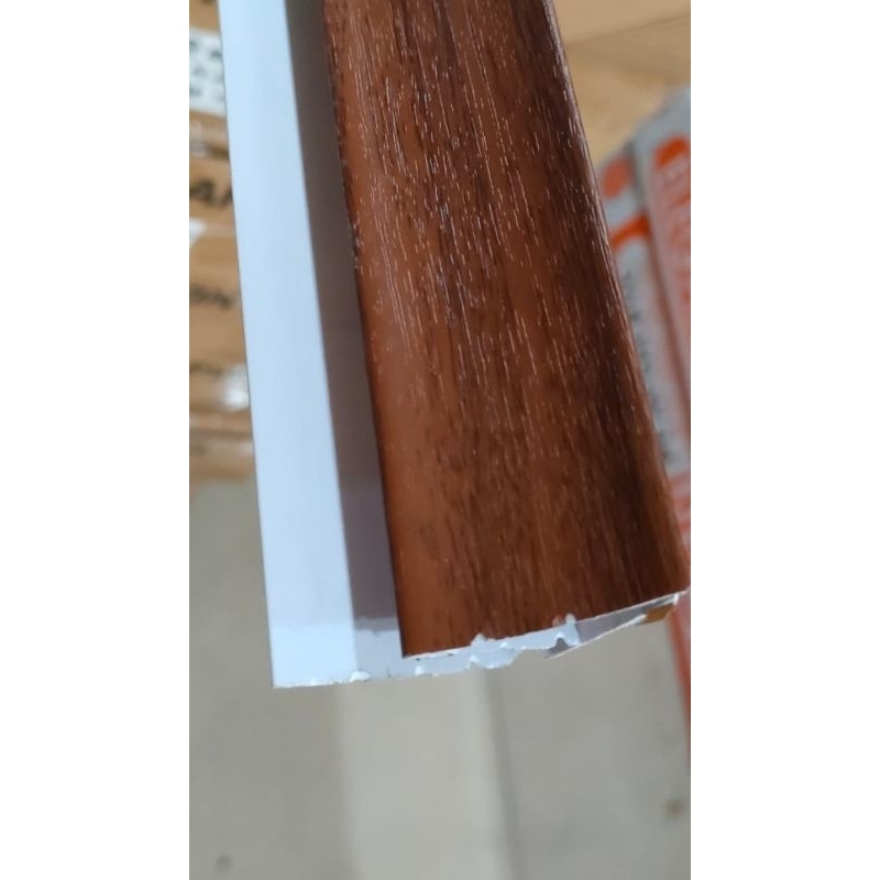 Lis Profil Plafon PVC coklat tua