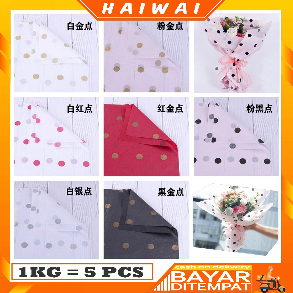 

HaiWai (1PACK) 20 Lembar Flower Wrapping Paper Kertas Buket Bunga Florist Pembungkus Bunga KB04