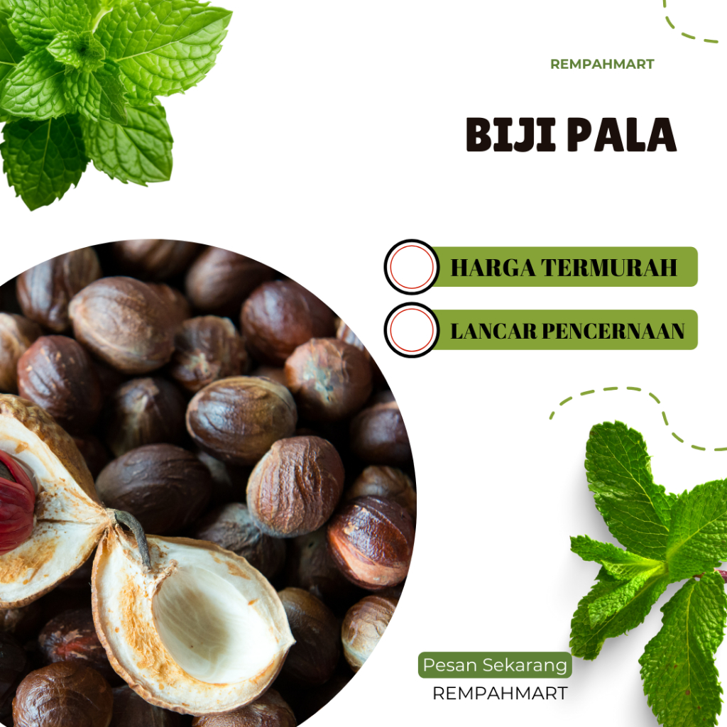 

50g Biji Pala Utuh Premium / Rempahmart