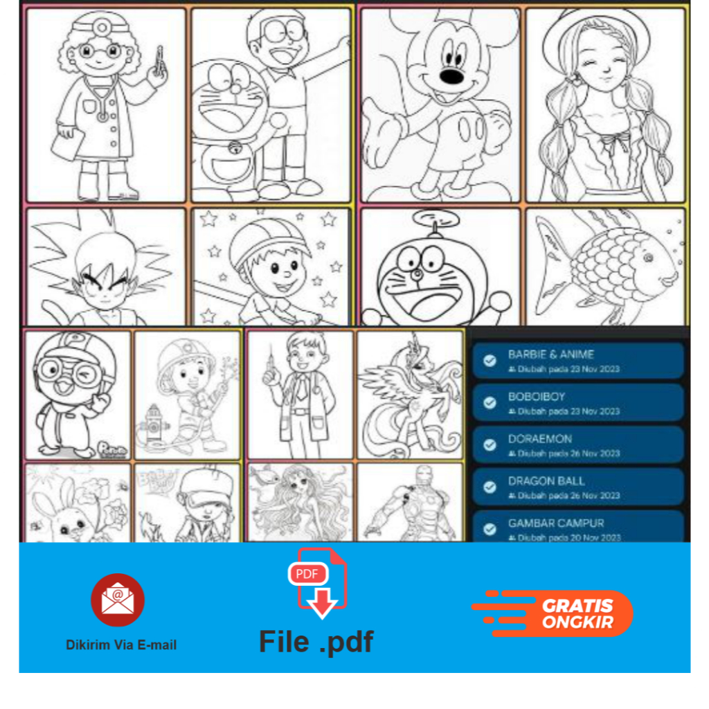 

(ID0167) Produk Paling Laris Gambar Mewarnai Anak,Format JPG, PNG dan Word , 3000+ file