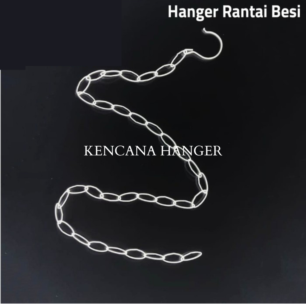 Rantai Besi - Rantai Baju - Rantai Toko - Aksesoris Toko - Display Toko - Hanger Baju - Putih
