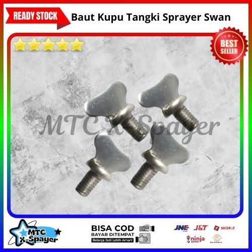 (Paket isi 4 pcs) Baut Kupu Tangki Sprayer Swan | Baut Kupu Stainless Tangki Semprot Sprayer Swan