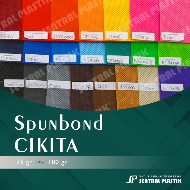 Spunbond CIKITA 75gr, 100gr untuk tas suvenir dll (harga per meter)