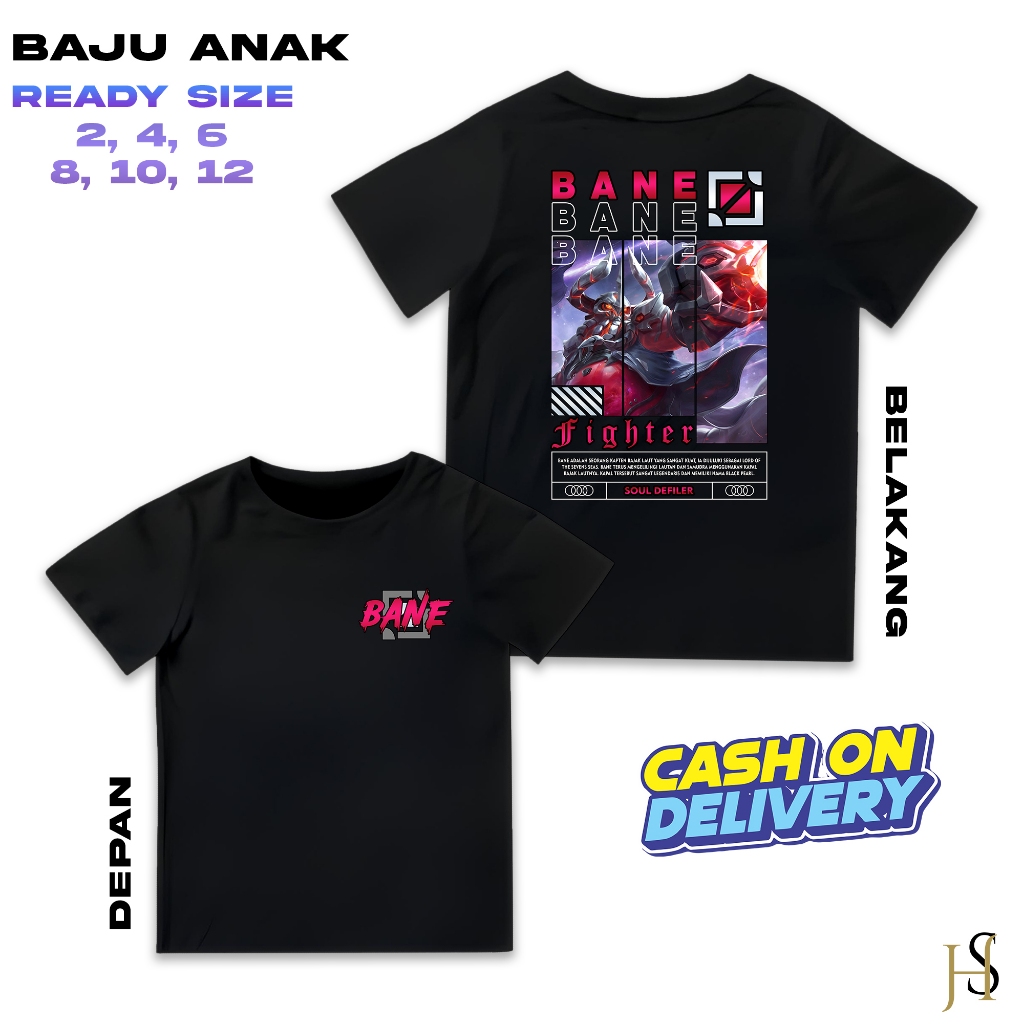 HosinShop - Kaos Hero Mobile Legend - Kaos Anak Atasan Katun Sablon - Kaos Anak Hero ML - Kaos Hero 