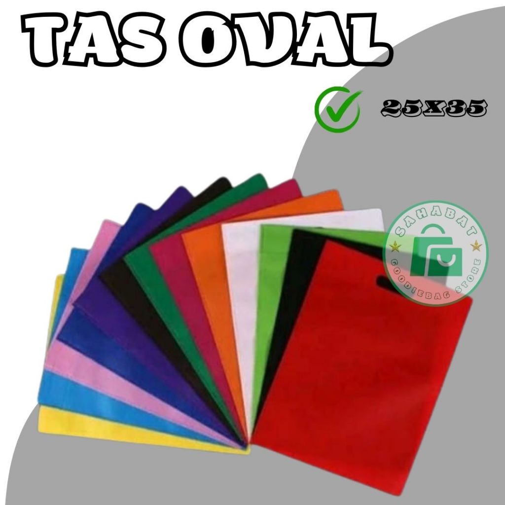 

Tas Oval pres 25x35 isi 20 tas sovenir tas kado tas optik tas pembungkus obat-obatan