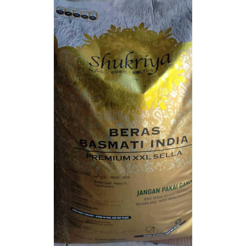 

Beras Basmati SHukriya Premium XXl Sella - Basmati India 4KG kemasan repack