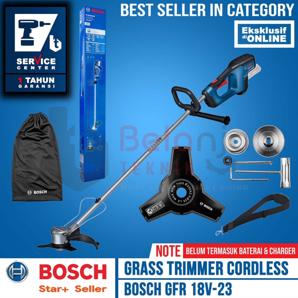 Bosch Mesin Potong Rumput Baterai GFR 18V-23 Grass Trimmer Cordless 18 Volt Unit Only