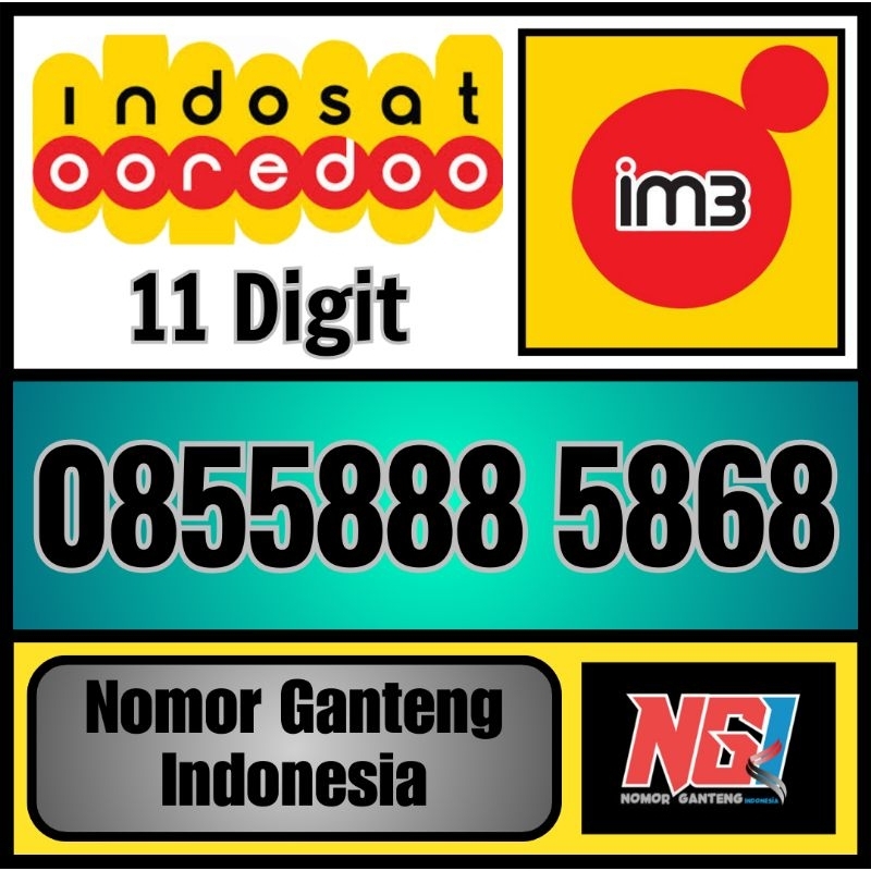 Nomor cantik Indosat im3 ooredoo 888 5868