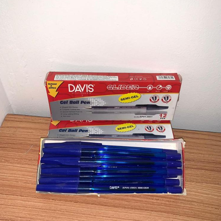 

Pulpen Davis Biru Semi Gel EP01-0801 // Pulpen Semi Gel Biru Davis