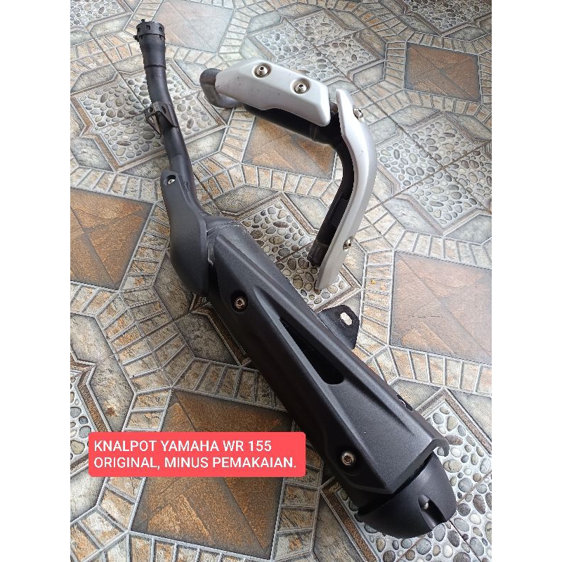 KNALPOT ORIGINAL YAMAHA WR 155, COPOTAN MOTOR SATU SET SIAP PAKAI