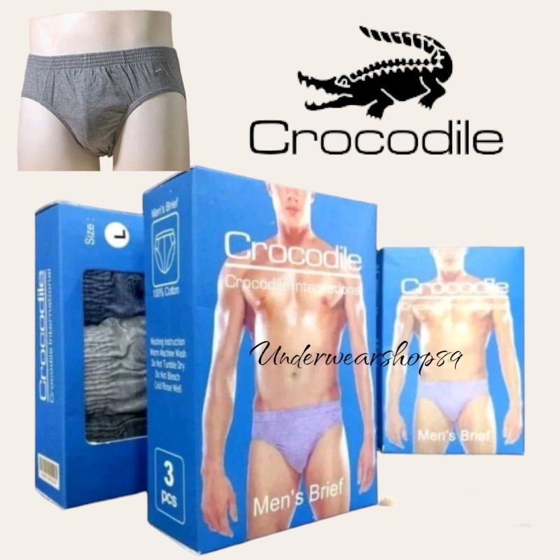 [1 BOX 3PCS]Crocodile-Celana Dalam Cowok Dewasa/Cd Pria Dewasa Crocodile Katun Premium/Cd Cowok Jumb