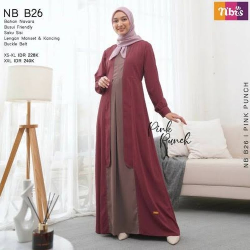 Gamis Nibras NB 026 Pink Punch