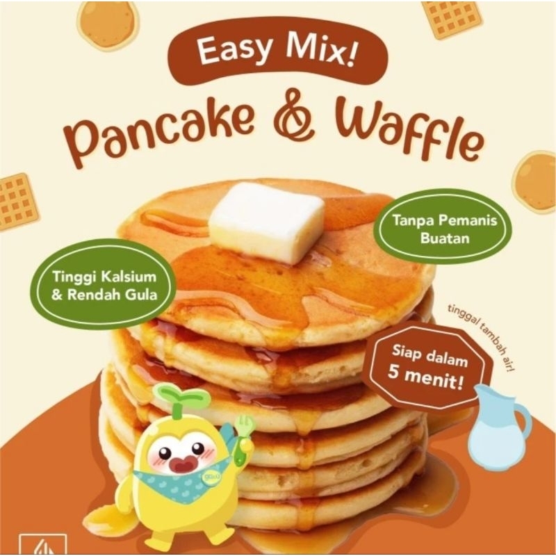 

Grouu-Easy Mix Pancake & Waffle -Cemilan anak Tanpa pemanis buatan
