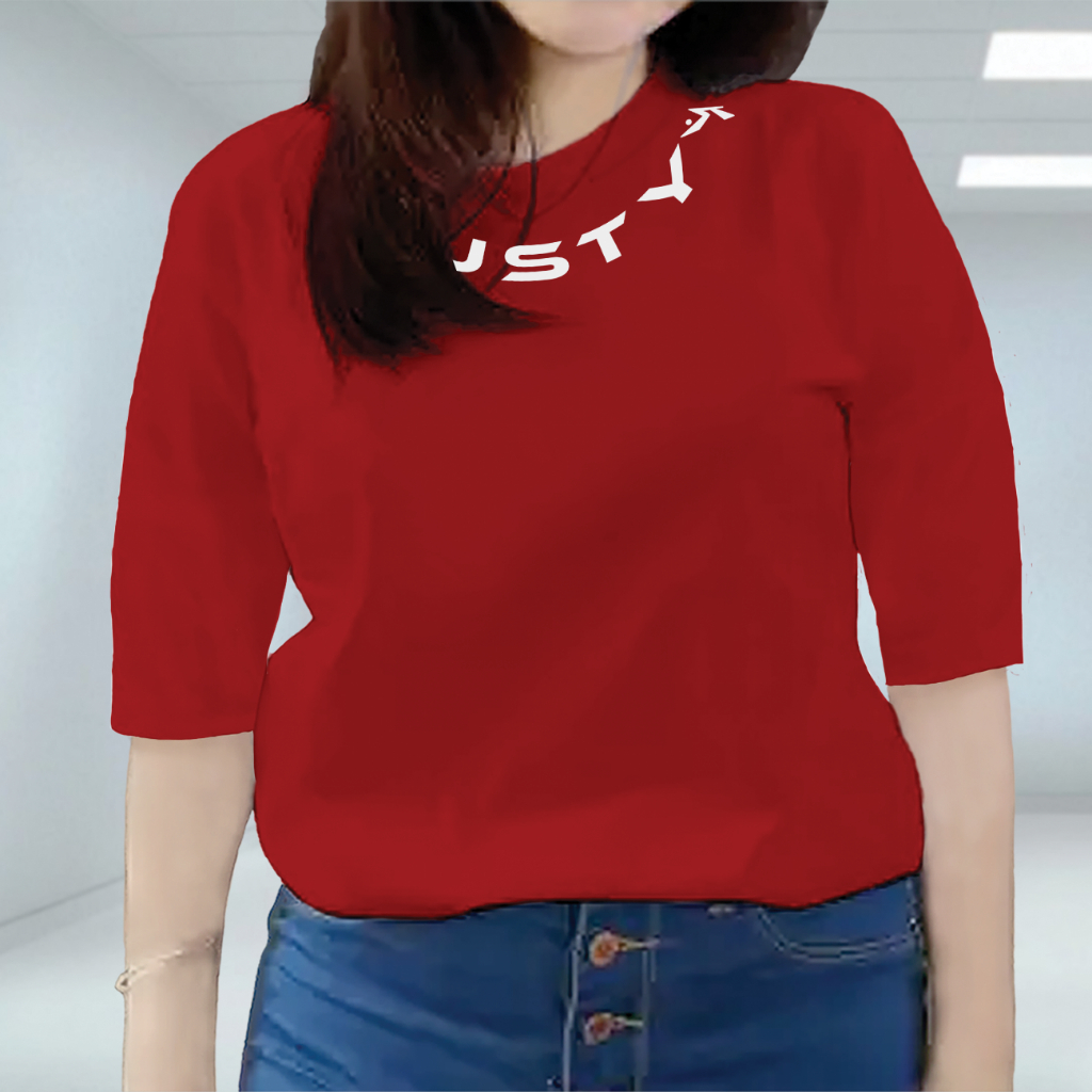 BAJU KAOS DISTRO WANITA DEWASA / KAOS OVERSIZE MODEL TULISAN LEHER / TSHIRT PRINTING PREMIUM WANITA