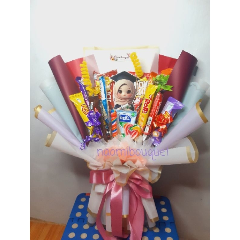 

buket wisuda snack bisa request isi snack