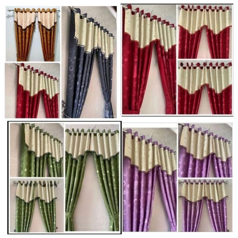 Gorden Tempel poni Gorden pintu kamar poni Tirai jendela kamar hordeng jendela panjang