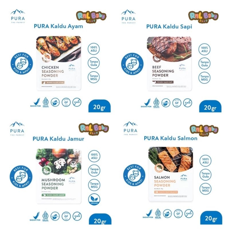 

Pura Kaldu Kemasan Sachet 20 gr - MPASI Bayi Seasoning Powder