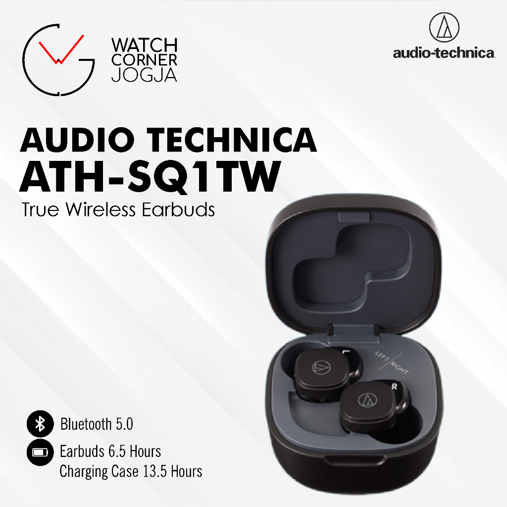 Audio Technica ATH-SQ1TW / SQ1 TW True Wireless Bluetooth Earbuds Earphone TWS ORIGINAL