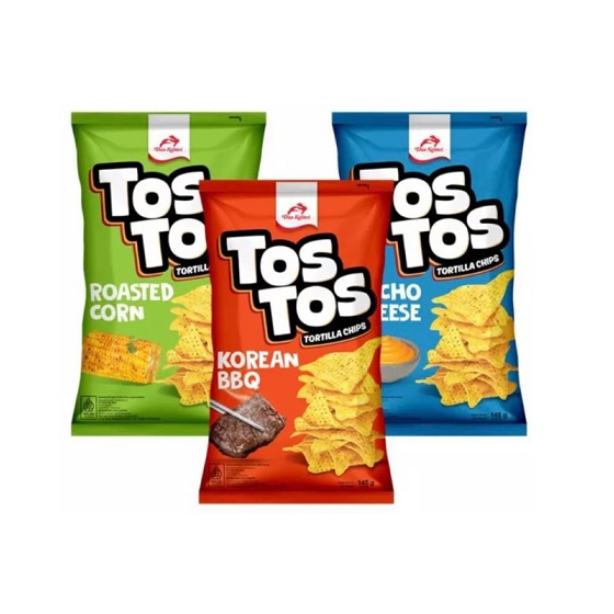 

Dua Kelinci TOS TOS - Tortilla Chips - Roasted Corn - Nacho Cheese - Korean BBQ - 145g JUMBO