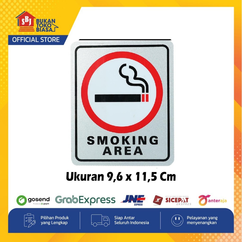 

LBM-19 Label Tulisan Smoking Area SL 9,6 x 11,5 Cm