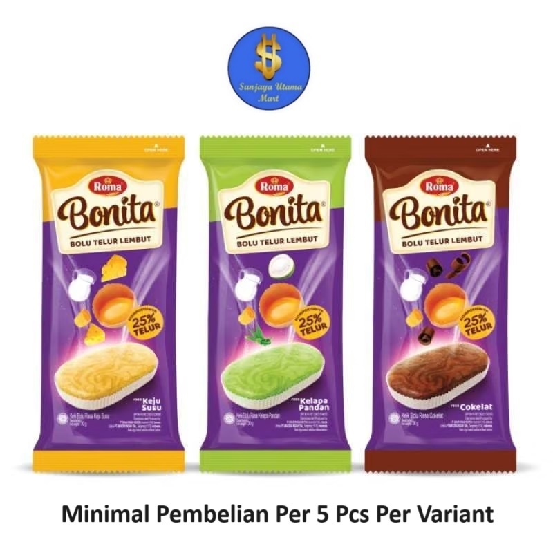 

Roma Bonita Bolu Telur Lembut All Variant-Bonita Bolu Telur Lembut