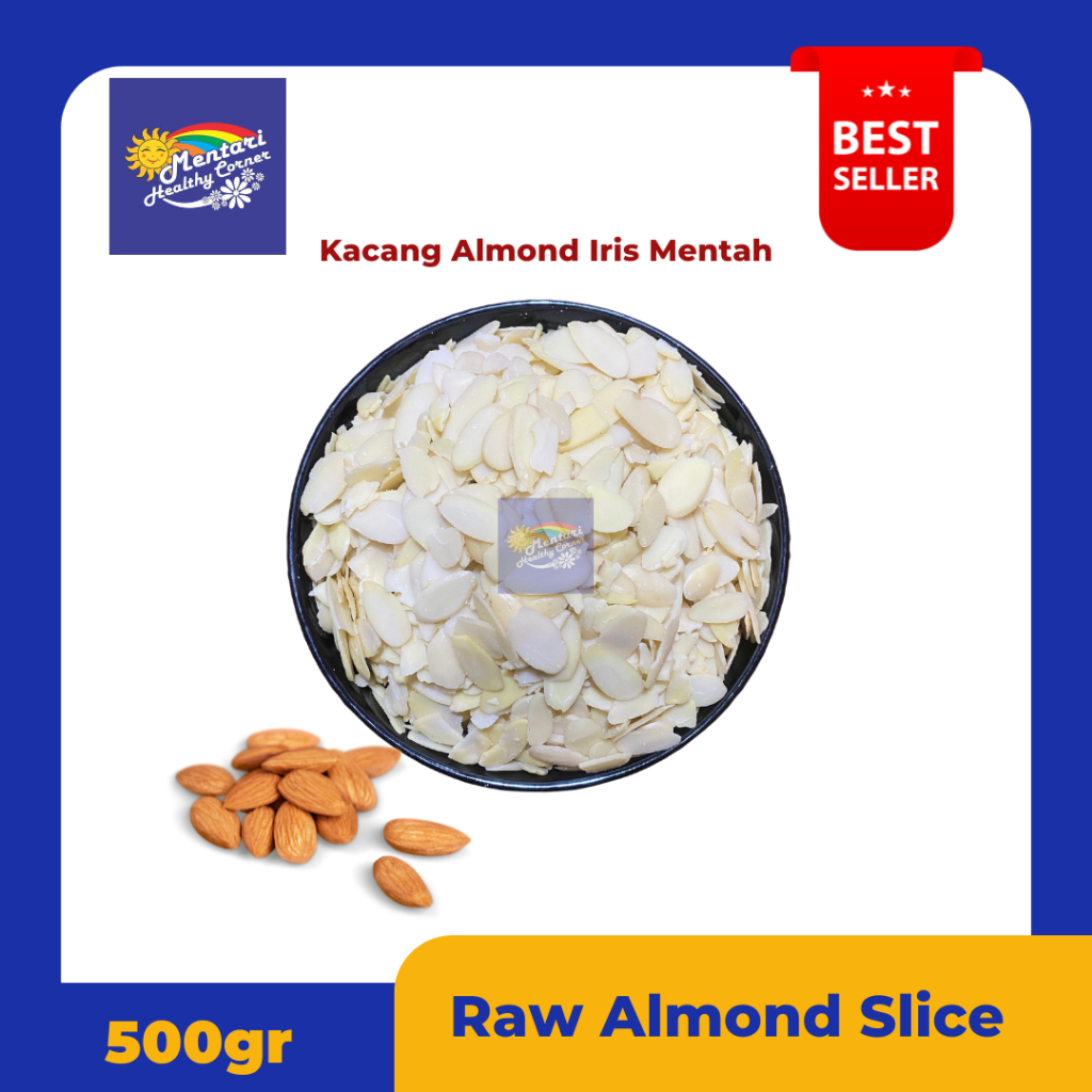 

Almond Slice Raw 500gr / Kacang Almond Iris Mentah 500gram