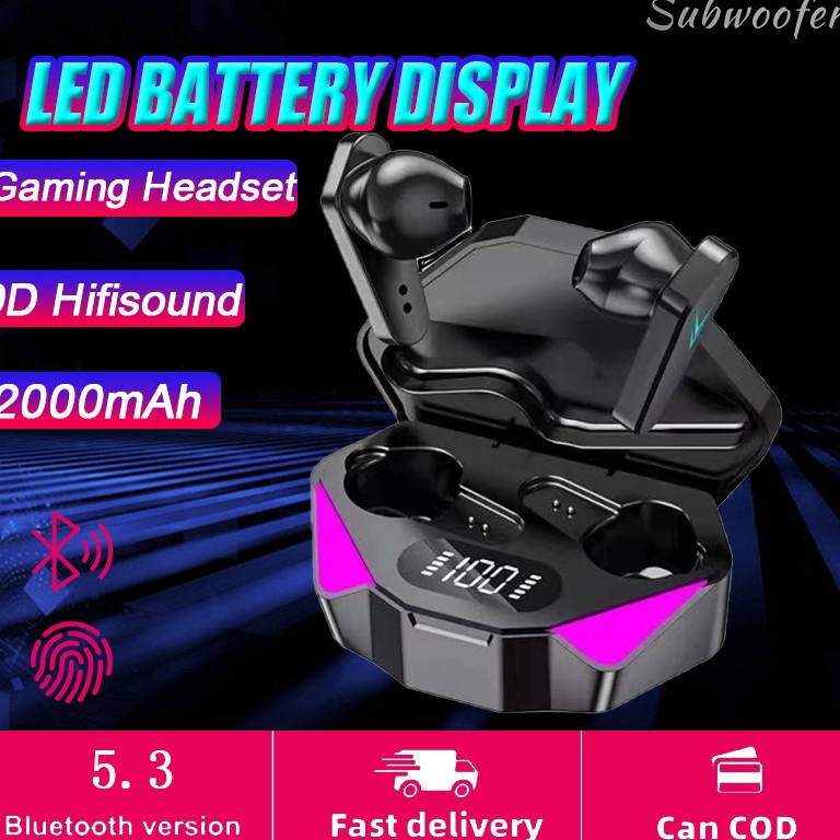 KODE K98W Headset Bluetooth Full Bass Nirkabel Spot X15 Gaming Game Bluetooth Headset Zero Delayed C