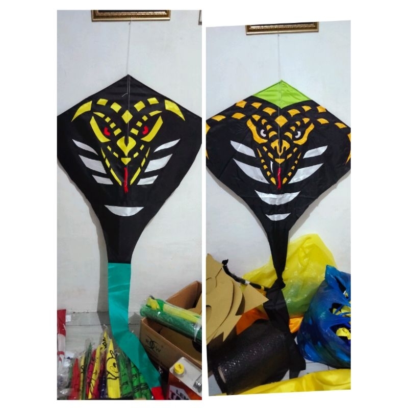layangan kain motif ular cobra besar murah