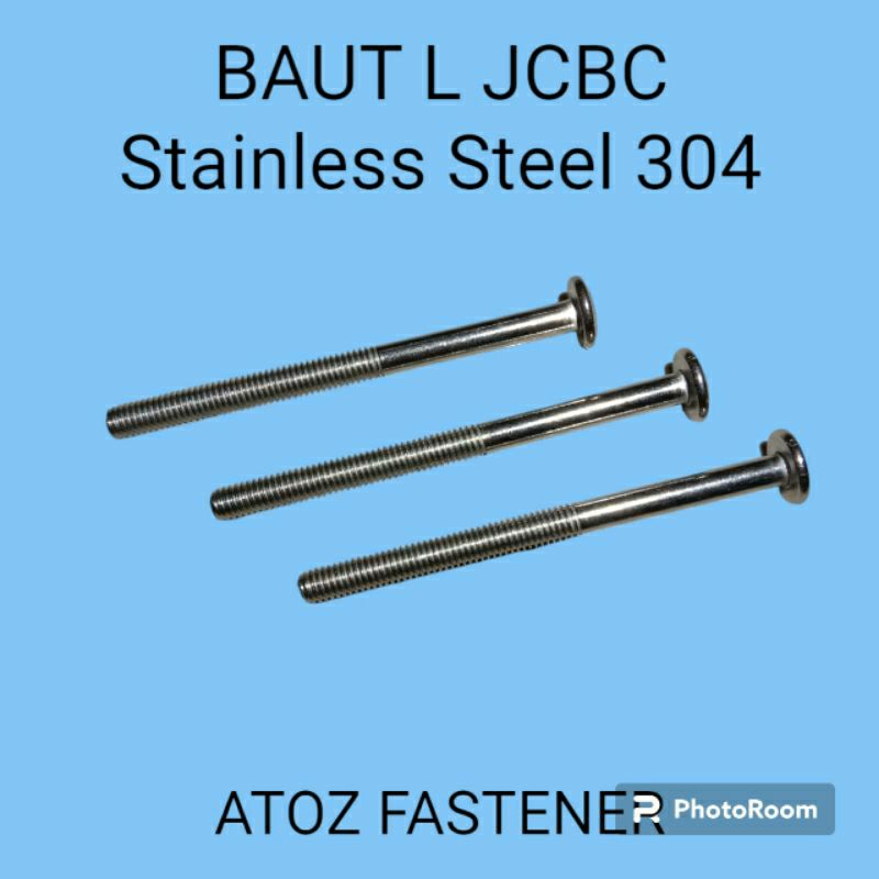 Baut L JCBC M6 X 100 [ HALF DRAT ] FURNITURE CONNECTOR Stainless Steel 304. Kunci L5