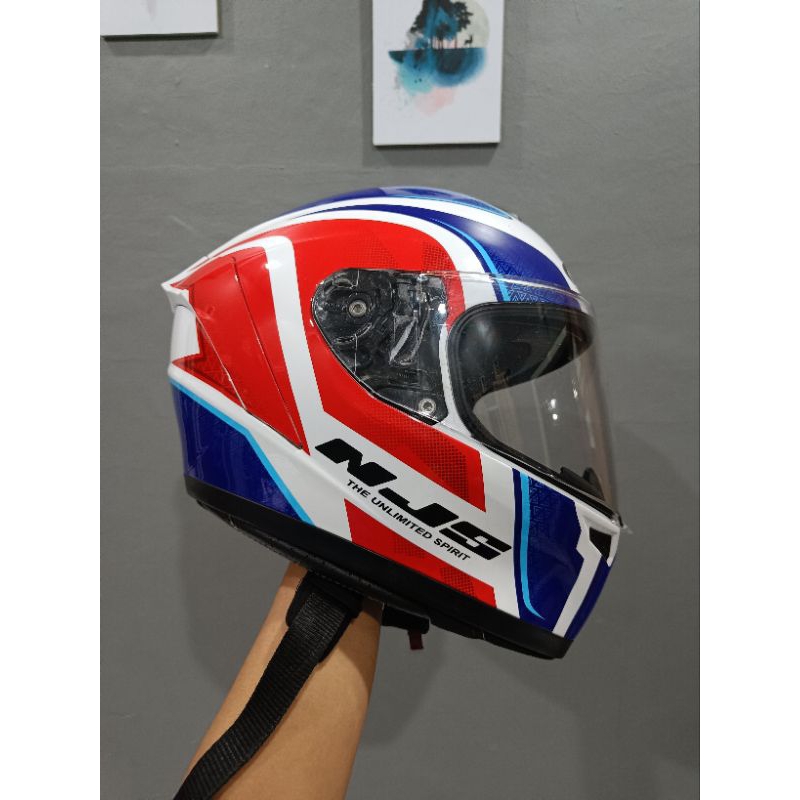 Helm Fullface NJS Zx1 Tricolor Blue