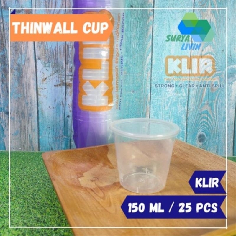 Cup Puding Klir Thinwall Puding 100ML , 150ML Isi 25 Pcs