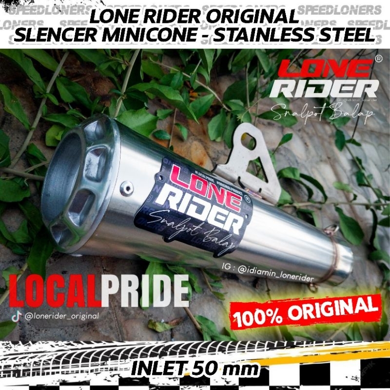 Knalpot Lone Rider Original Silincer Minicone Inlet 50 mm