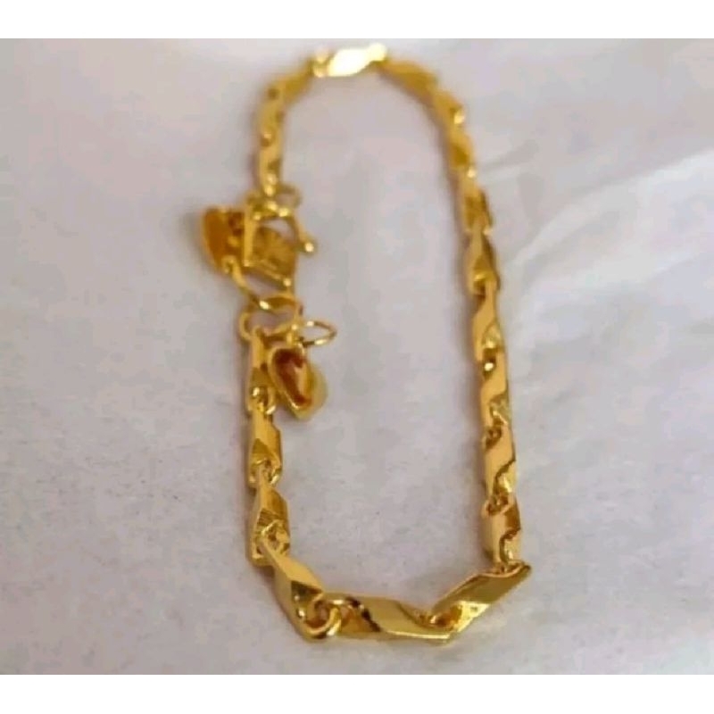 GELANG WANITA TITANIUM GOLD RANTAI PADI