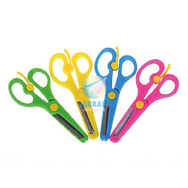 

LIMITLESS 1 Pcs Gunting Kertas Anak Ujung Tumpul Kecil 13 cm Stainless Steel Tajam Aman Sekolah Paud Bimbel
