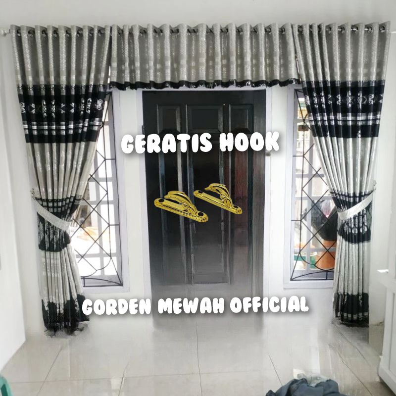 Gorden Jendela Satu Set Lengkap Dengan Poni Atas Pintu Gorden Rumah Minimalis Model Terbaru