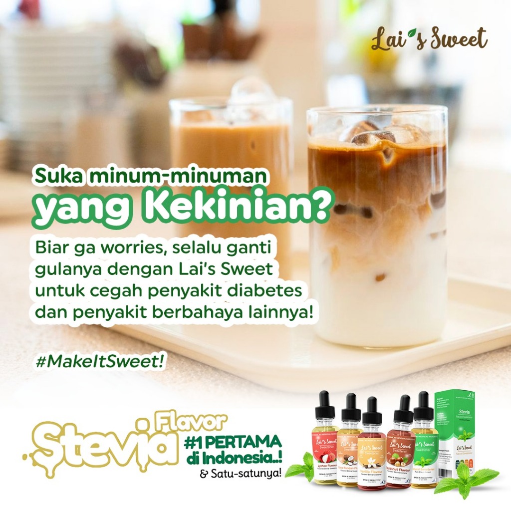 

STEVIA Cair 5ml Pengganti Gula Pasir | Lais Sweet STEVIA Cair 5 ml | Pemanis Alami Stevia 5ml