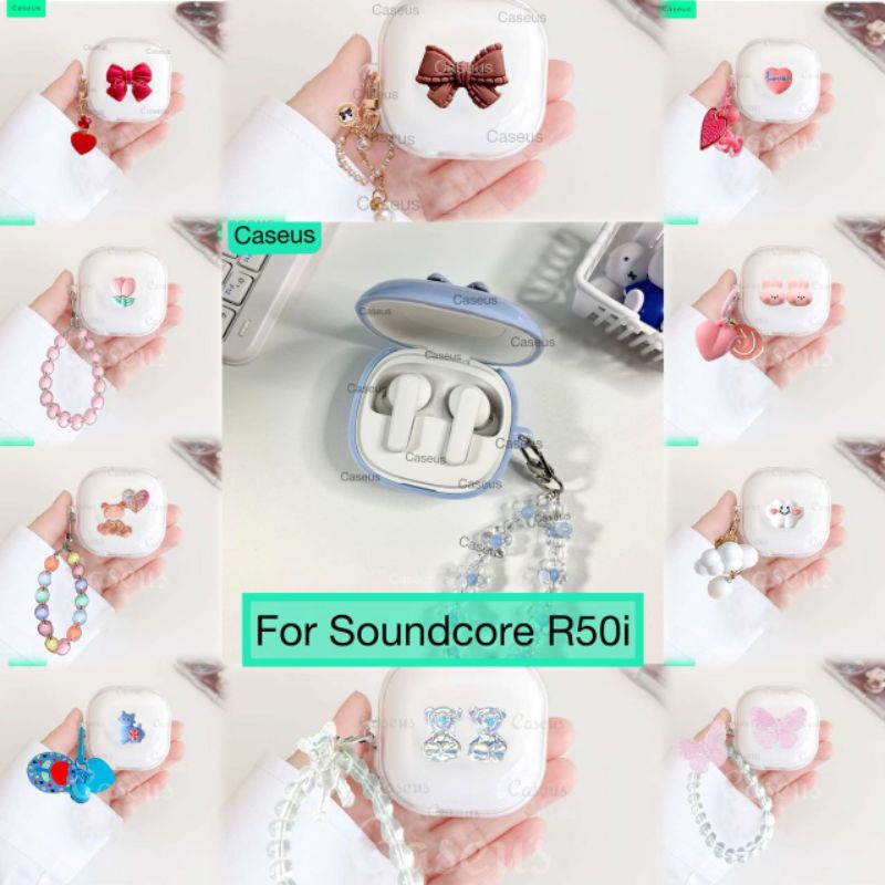 Bangpredi89 - Softcase TWS Soundcore K20i R50i Transparan Karakter Dengan Gantungan Caseus