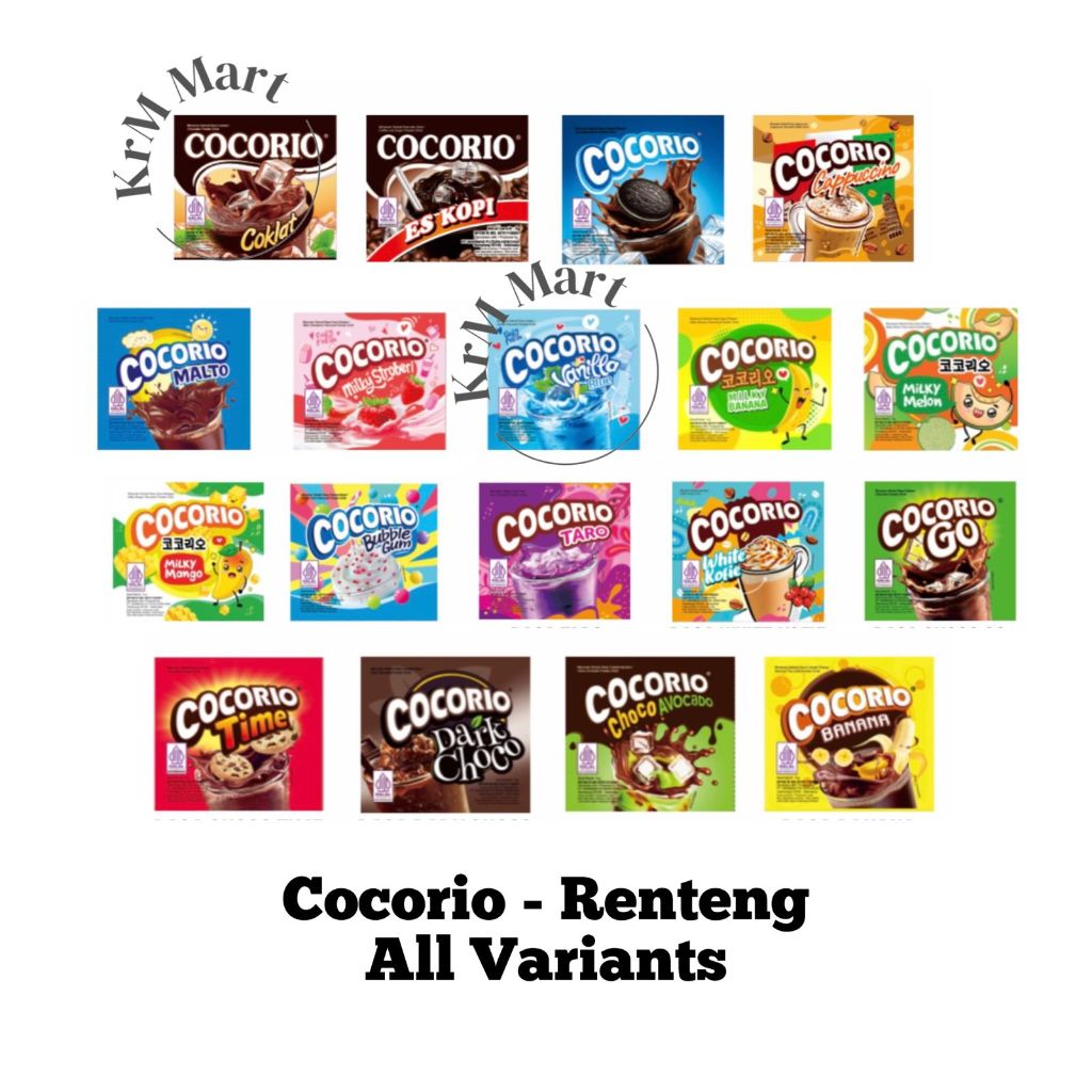 Cocorio 1 renteng renceng all varian minuman serbuk instan coklat cokelat es kopi chocorio cappuccin