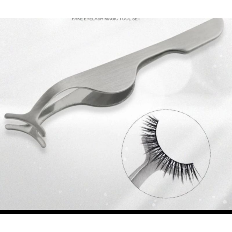 Pinset Lengkung Stainless Penjepit Bulu Mata