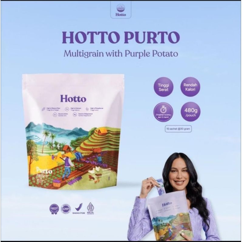 

[ 1 Pouch ] Hotto Purto Multigrain With Purple Potato 16 Sachet