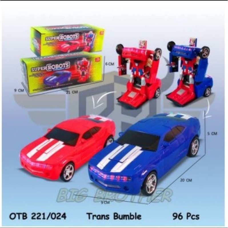 Mainan Anak Robot Police Car - Mainan Mobil Robot Polisi 2In1 - OTB221