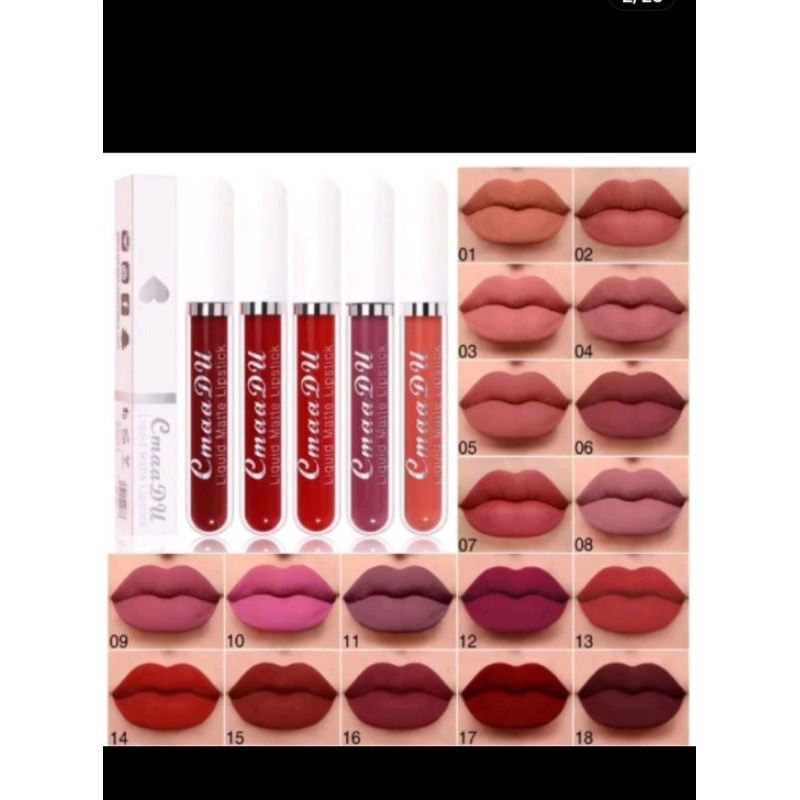 CMAADU LIQUID MATTE LIPSTICK LIPCREAM WATERPROOF