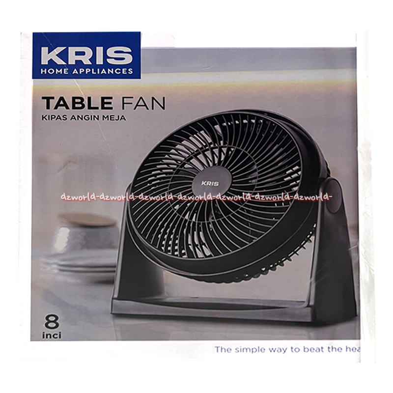 Kris Table Fan 8inch Air Monster Black Kipas Angin Meja Mini Kecil Hitam Krisbow 20cm 8 inch Tablefa