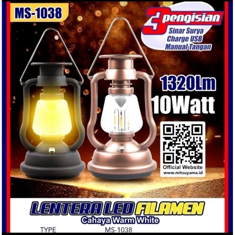 LENTERA MITSUYAMA 10WATT lampu emergency