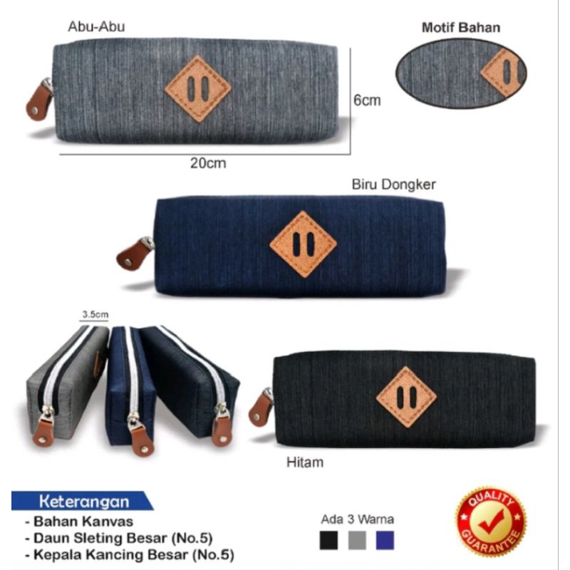 

Pencil case kotak pensil canvas