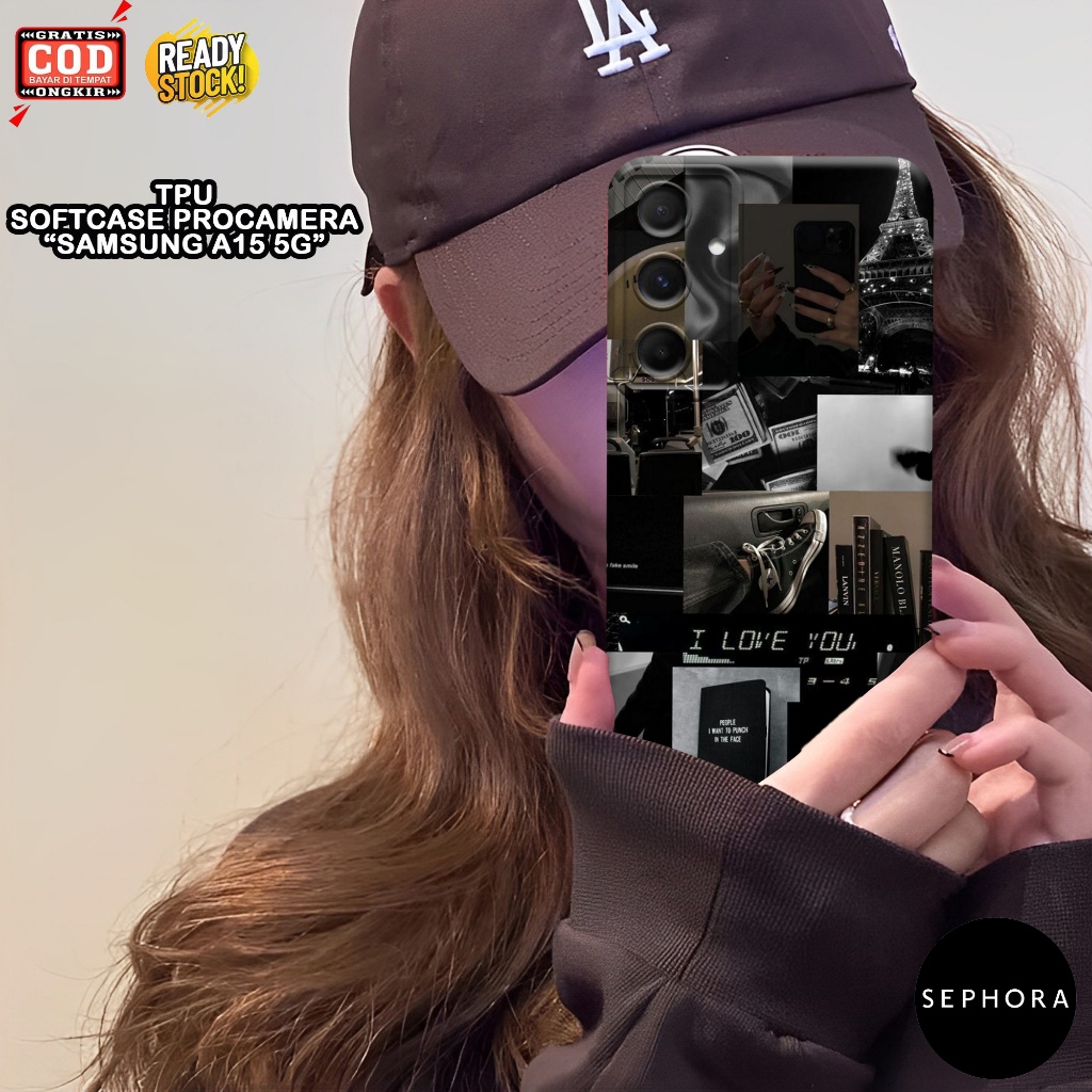Case Samsung A15 5G Terbaru - Sephora - Fashion Case Aesthetic - Softcase Samsung A15 5G - Case Pro 
