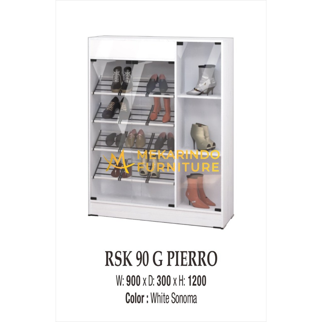 Matken's Rak Sepatu Kaca RSK 90 G Pierro