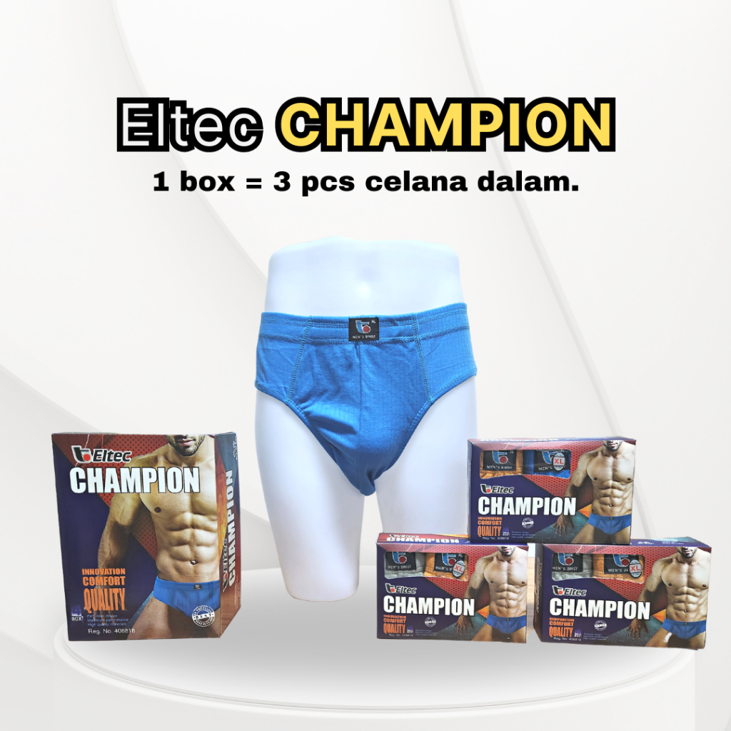 Celana Dalam Pria /  CD Pria  Eltec Champion Ukuran M L XL
